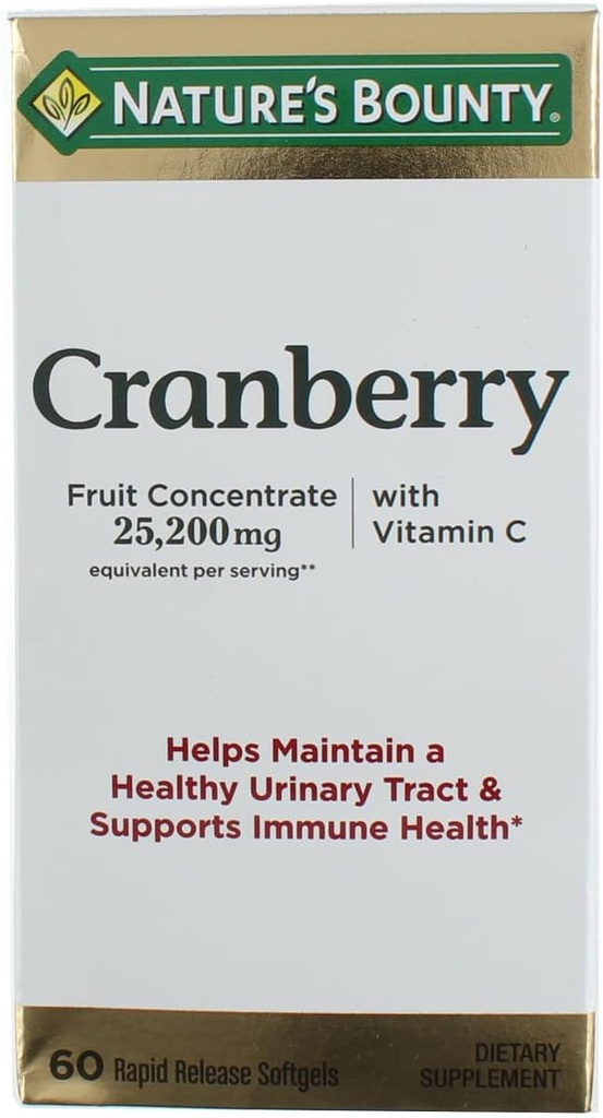 Nature's Bountyクランベリー栄養補助食品60ソフトジェル
