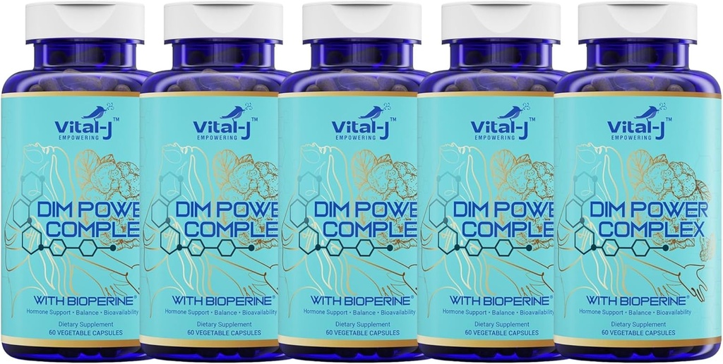 4-in-1 DIMポテンシャルコンプレックス300mg - エストロゲンバランスとメタボリズム、エネルギー&メノポーズサポートサプリメントバイオペリン(x4)、カルシウムとブロッコリーエキス - 女性と男性150のサービング