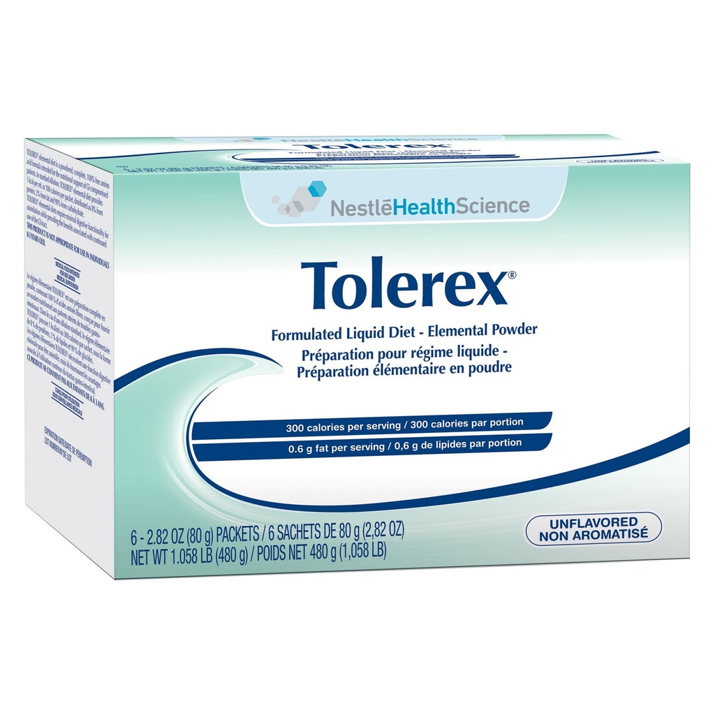 Tolerex-FlavorのUnflavoredのカロリー300/300のml包装2.82のozのパケット- 6箱