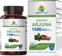 BrieofoodオーガニックArjuna 1500mg、45サービング、ベジタリアン、グルテンフリー、90ベジタリアンタブレット