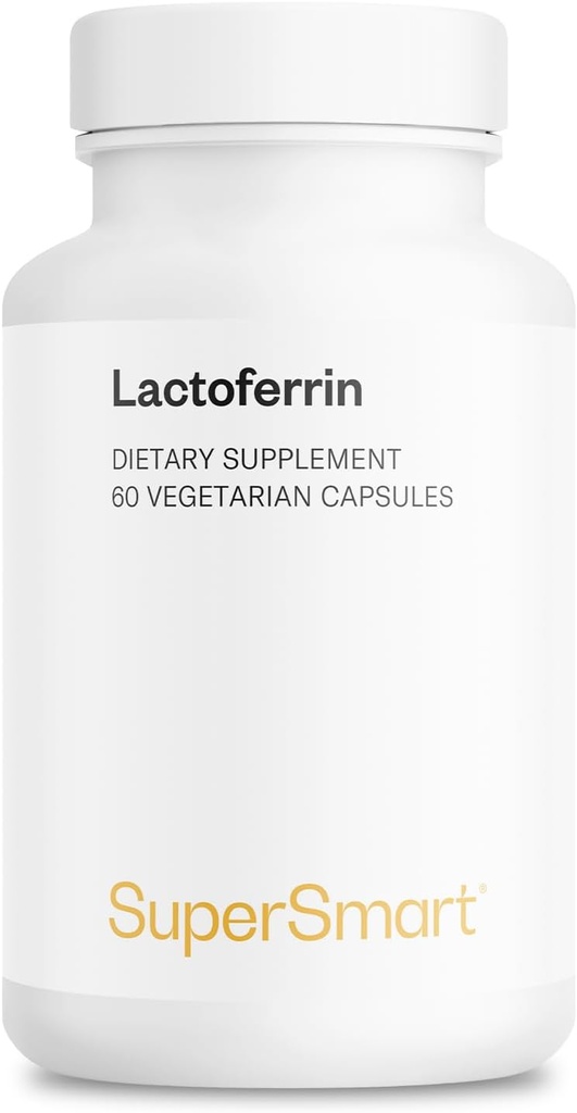 Supersmart - Lactoferrin サプリメント(高強度) - 乳製品エキス - 天然グリコタンパク質   非GMO&グルテンフリー - 60 ベジタリアンカプセル
