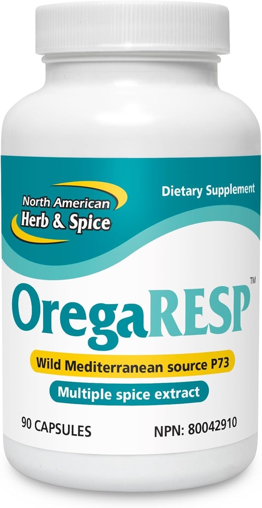 ノースアメリカン・ヘルブ&スパイス・オルガレス - 90 Veggie Capsules - 免疫&呼吸器の健康 - Cumin、セージ、オレガノオイル - 子供とペットに安全、非GMO - 90サービング