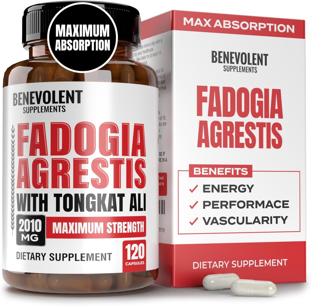 Fadogia Agrestis 1500mg [最高純度] + トンカットアリと高吸収サプリメントのためのBioPerine® - 増加スタミナ、リーン筋肉の成長と回復、ブーストドライブ3rdパーティーテスト120カプセル