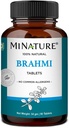 ブラフミ錠 - 90錠、1000mg |45日サプライ | by mi Nature | 100%ナチュラルブラフミ錠 | ヴィーガン | バコパモニーリ | インドから