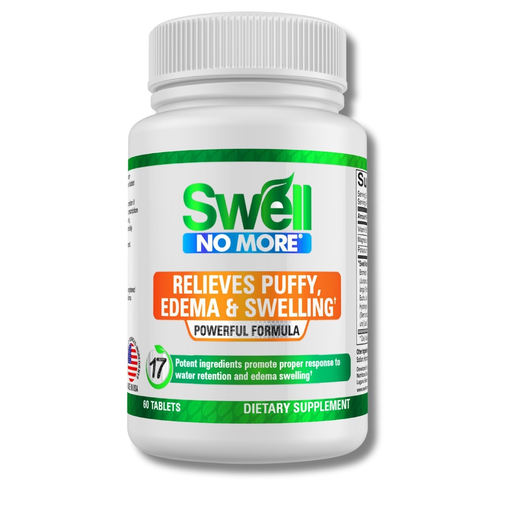 SwellNoMoreの自然な補足は水保持、浮気、ふくらみ目、腫れのフィート、腫れの足、Swollenの足を救います及び浮腫及び腫脹の他のタイプ、速く及び自然に-1のびん(1か月の供給)