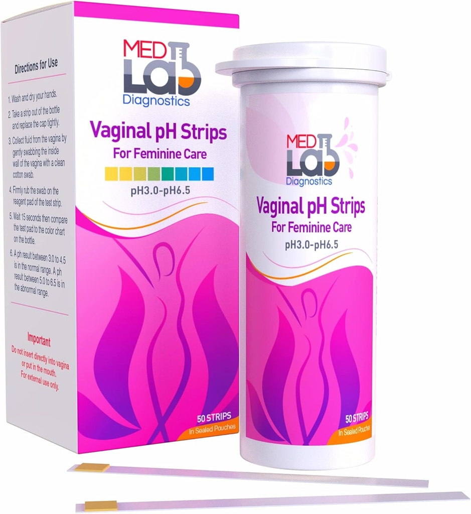 女性のための腟のphテスト ストリップ(50 cnt)。BVの細菌の腟Vaginosisおよびイースト感染症テスト ストリップ。 腟の健康、酸性およびアルカリ性のためのフェミニンpHテスト。 密封された袋のストリップ