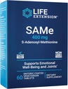 ライフエクステンション 同じ, S-Adenosyl-Methionine, 400 mg, ベストセーリング気分の健康, 肝臓の健康と共同サポートサプリメント, 非GMO, ベジタリアン, グルテンフリー, 60 腸コーティング錠