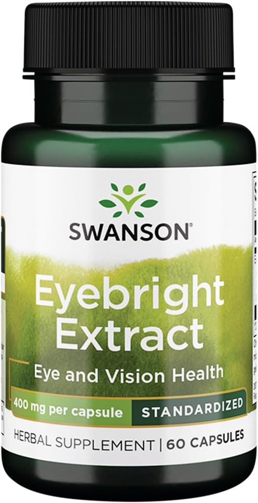 Swanson Eyebrightのエキス400のミリグラム60のカプセル