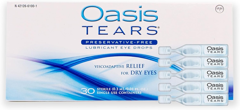 OT6100 - オアシスTEARS®防腐剤フリー潤滑剤アイドロップスドライアイ | 30シングルユースコンテナ | 0.01 FL OZ(0.3mL)