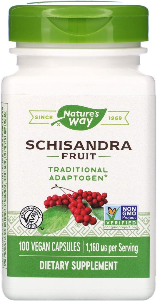Nature's Way Schisandra Fruit -- 100 Capsules