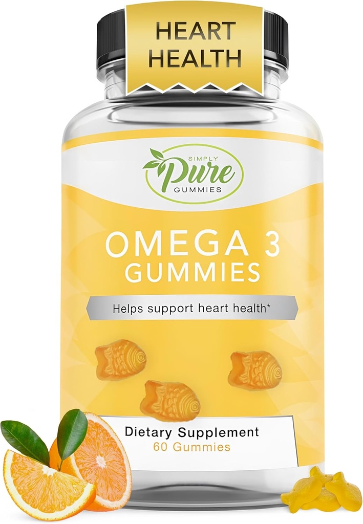 大人及び子供のための性質のオメガ3のガミー、Omega 3脂肪酸は循環サポートのためのオメガ3 6 9と補います、魚油のオレンジ味のオメガのガミー無し、60日の供給(60の計算)