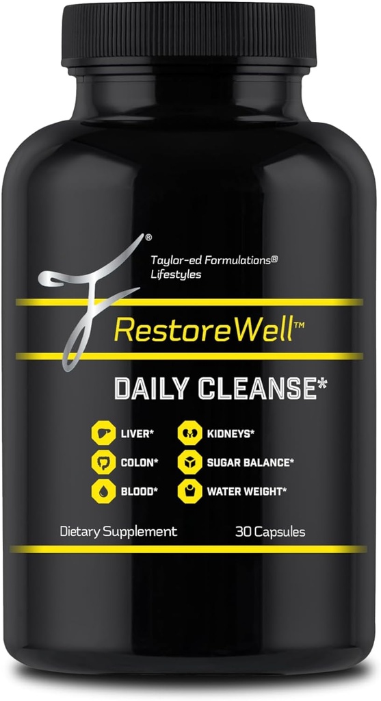 RestoreWell 毎日のクレンジング - 体を浄化し、活性化 - 肝臓、コロン、血液、腎臓のクレンジング