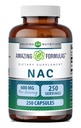 アメイジングフォーミュラ NAC (N-アセチル-L-Cysteine) サプリメント | 600 Mg / サービング | 250カプセル | 非GMO | グルテンフリー | アメリカ製