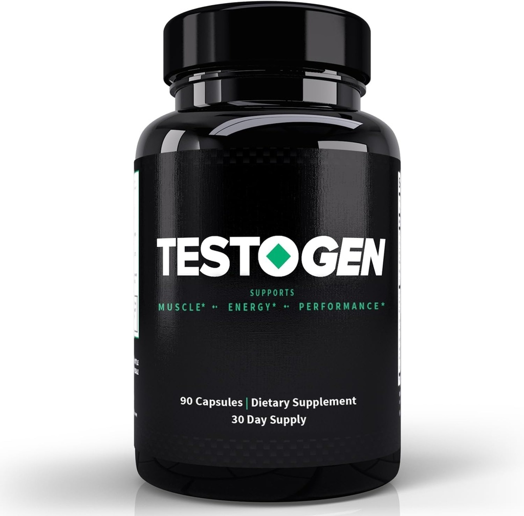 TestoGen 男性のためのブースター - 低エネルギーレベルを戦うために自然男性の死亡率サプリメント, 疲労を戦う, サポート重量制御, 筋肉の成長とフォーカス - 3-月の供給