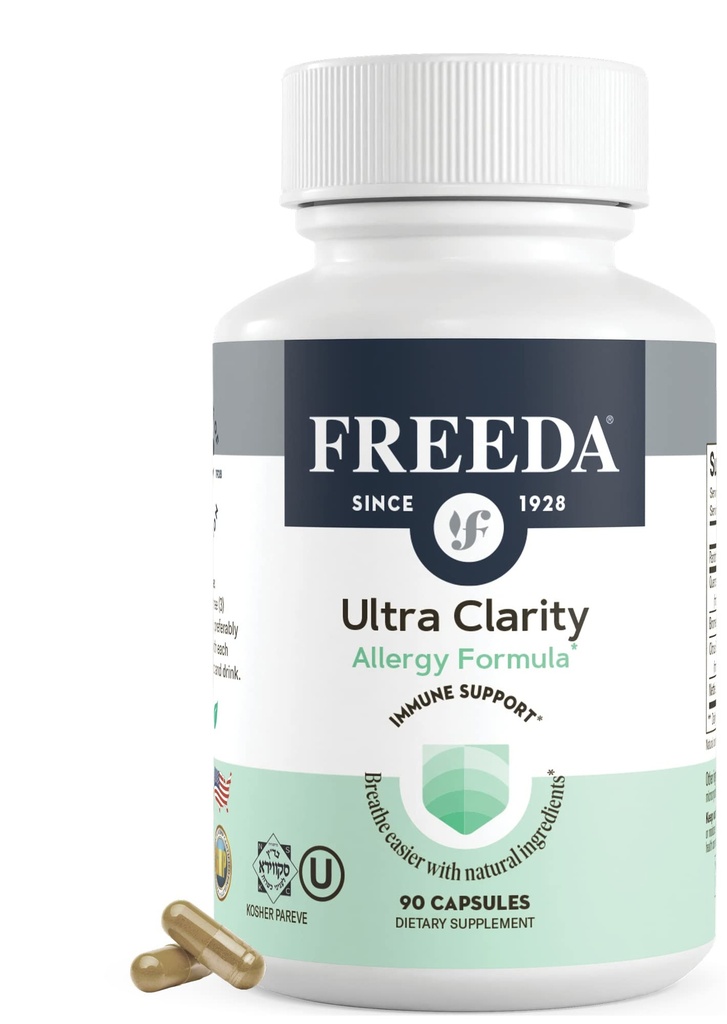 Quercetin、Bromelain及びNイラクサの葉が付いているFREEDAの自然なアレルギーの方式-Kosherによって証明されるおよびビーガン-サポート健康なSinus及び呼吸機能-季節的な健康のための非眠性の免疫サポート