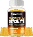 マグネシウムのGlycinateのガミー1000mg - 砂糖はビタミンD、B6、CQ10のCalmの気分及び睡眠サポートとマグネシウムのカリウムの補足- 60のオレンジ ガミーを放します