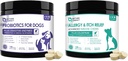 犬のためのNATURE TARGETプロバイオティクス, プレバイオティクス&消化酵素と, ビタミン&オメガ 3 アレルギーの痛みの軽減のために, 糖尿病を削減, ガス, 害虫の軽減, ホットスポット, 避難