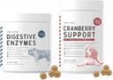 消化酵素とプロバイオティクスと犬のためのクランベリーUTIサポート - 健康な消化管をサポートし、栄養素吸収を助けます - 健康な尿路と膀胱機能 - 120ソフト咀嚼各