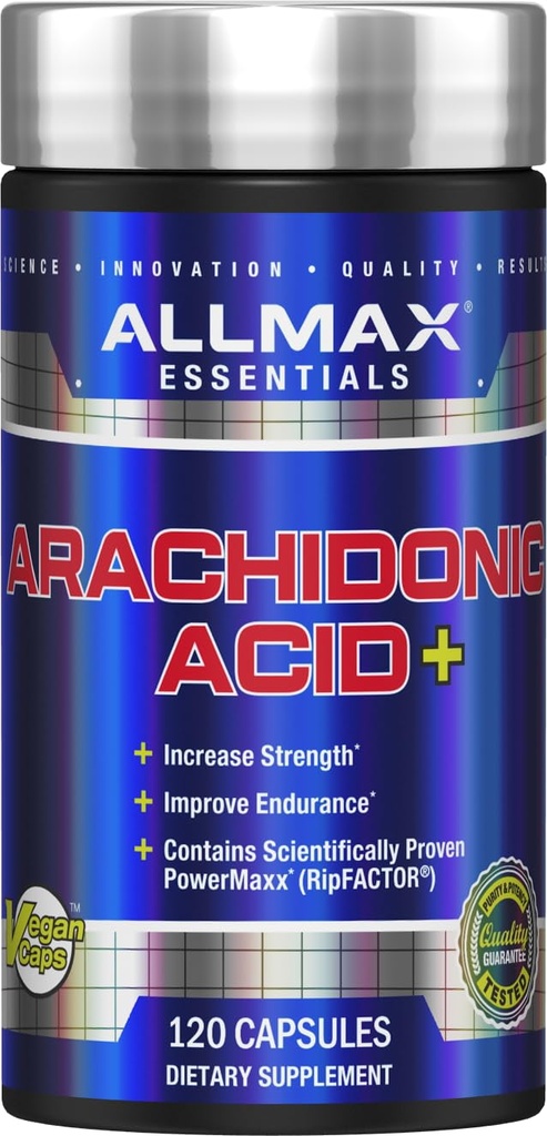 AllMAXエッセンシャルアラチドオン酸+ - 120カプセル - 強度の増加と耐久性の改善 - グルテンフリーグルテンフリー - 30サービング