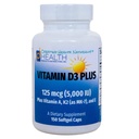VITAMIN D3 PLUS –125 mcg (5000 IU) ビタミンD3 | ビタミンK2 (MK-7) およびビタミンA | ビタミンDの自然な形態 | 抗酸化剤としてトコトリエノールを含有する | 非GMO |150 ソフトゲルキャップ