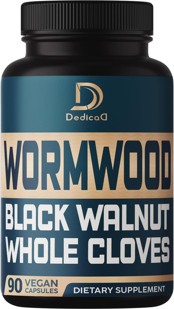 12in1 Wormwoodの黒いクルミの愛のカプセル-免疫および気分サポート- 3か月の供給- 90のビーガン カプセル