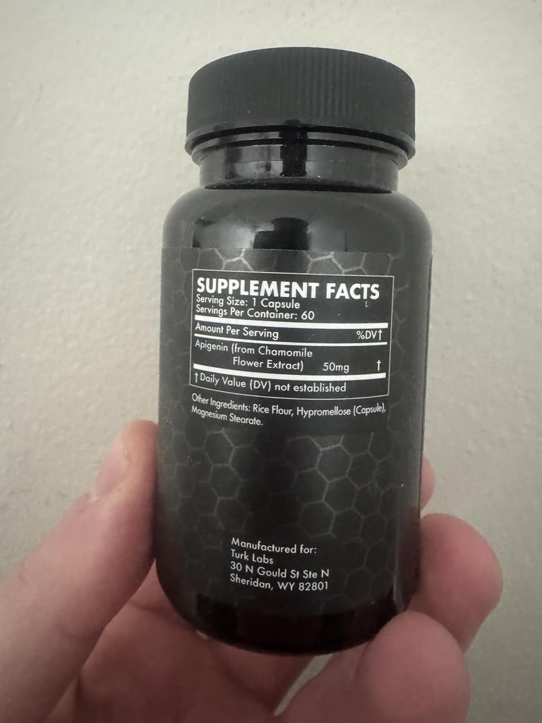 タークアピゲニン - 天然バイオフラボノイドサプリメント - メタボリズム、カルム、睡眠、および神経サポート - 60カプセル、50mg各ラボ