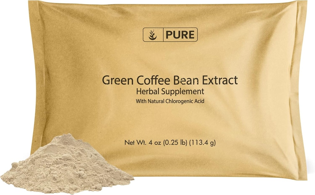 Pure Original Ingredients Green Coffee Bean Extract (4oz) Unroasted Coffee Extract, Gluten-Free