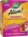 ネイチャーズ・ウェイ・アライブ! 女性のための毎日の完全なMultivitaminは、エネルギー代謝、毛、皮及び釘*、B-Vitamins、Superfoodの酸化防止剤、50のタブレットを支えます(包装5月Vary)