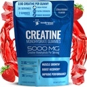 ウェルネスLABSRXクレアチングミー5000mg、30サービングクレアチンモノハイドグアミー、男性のためのイチゴ味のクレアチン - パック2