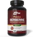NutriFlair Berberine with Ceylon Cinnamon 1450mg サプリメント – 120 カプセル | Berberine HCl & Organic Ceylon Cinnamon   Non-GMO, 完全菜食主義者の, グルテンフリー