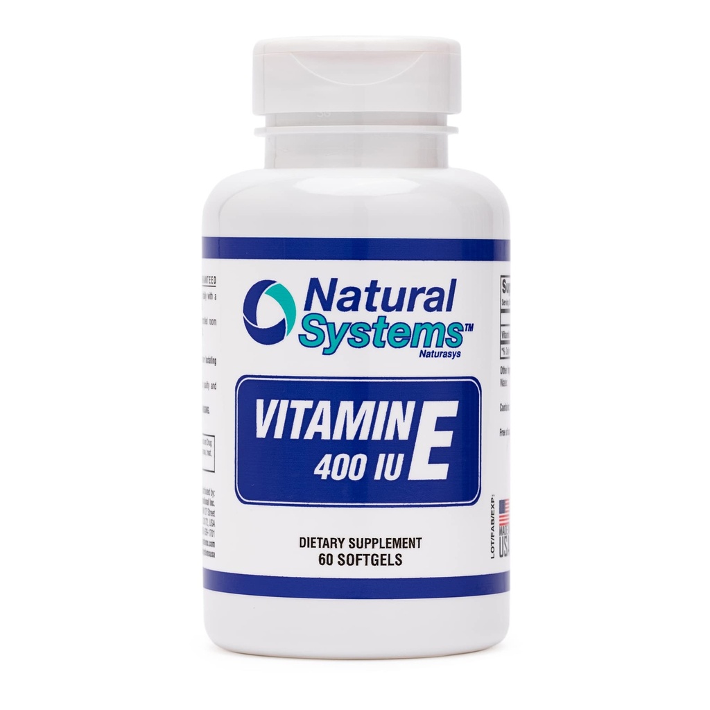 ビタミンE 60 Softgels 400 IU自然システム - ビタミンEは免疫システムサポートを補います * - ビタミンE Softgelsスキンケア - 天然ビタミンE非砂糖、非芸術味または防腐剤