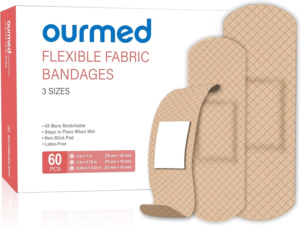 適用範囲が広い生地の付着力の包帯、60の計算、乳液は傷の心配、切口、スクレープ、まぶしさ、分類されたサイズのための非Stickパッドが付いている最初の援助の包帯を解放します