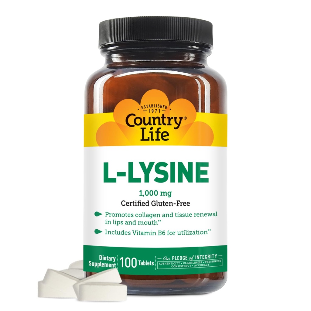 カントリーライフビタミンL-リジン1000Mg、B-6、2.5 ポンド