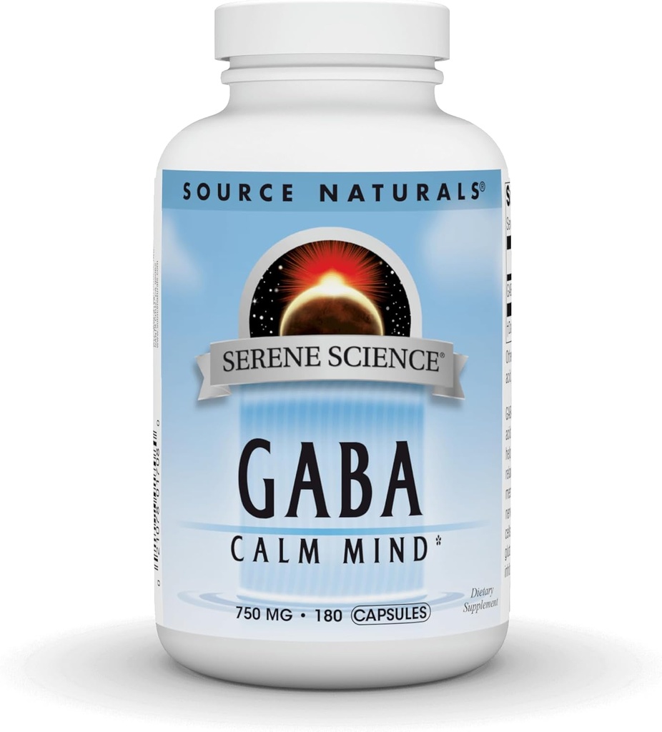 源のNaturalsの穏やかな科学GABA、カルムの心のための、750mg - 180のカプセル