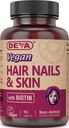 DEVA Vegan Hair, Nails & Skin Vitamins & Minerals with Biotin, Supplement, 90 Tablets