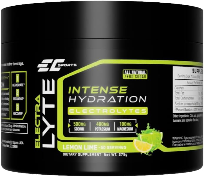 ECスポーツElectraLyte - 電解液パウダーサプリメント - ゼロシュガー電解液飲料 - 実質の果実エキス&プレミアム電解液パウダー - 50 サービング