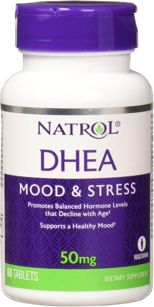 Natrol DHEA 50mg, 60 Tablets (Pack of 3)