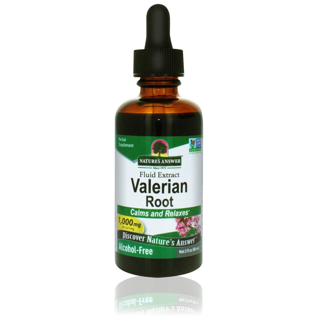 Nature's Answer Valerian Root 2 Ounce Extract - アルコールフリー、グルテンフリー、コーシャ、非GMO、米国製 - Calming & Relaxation Support - 睡眠のためのValeian Root、残りの援助