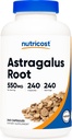 Nutricost Astragalusカプセル550mg、240ベジタリアンカプセル - 非GMOとグルテンフリー