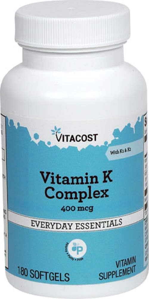 K1とK2-400 mcg - 180 SoftgelsのVitacostビタミンKコンプレックス