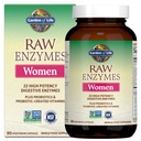 生命の庭 22 パパイン、Bromelain、Lactase が付いている女性のための強力な未加工酵素プラス Probiotics およびビタミン B12、Biotin および亜鉛の消化酵素、ベジタリアン、90 カプセルが付いている食事療法の補足