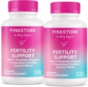 Pink Stork Fertility Supplements for Women - Prenatal Multivitamin with Ovulation, Conception, & Hormone Balance Support - 17 Vitamins & Inositol, Ashwagandha, & Vitex - 120 Capsules