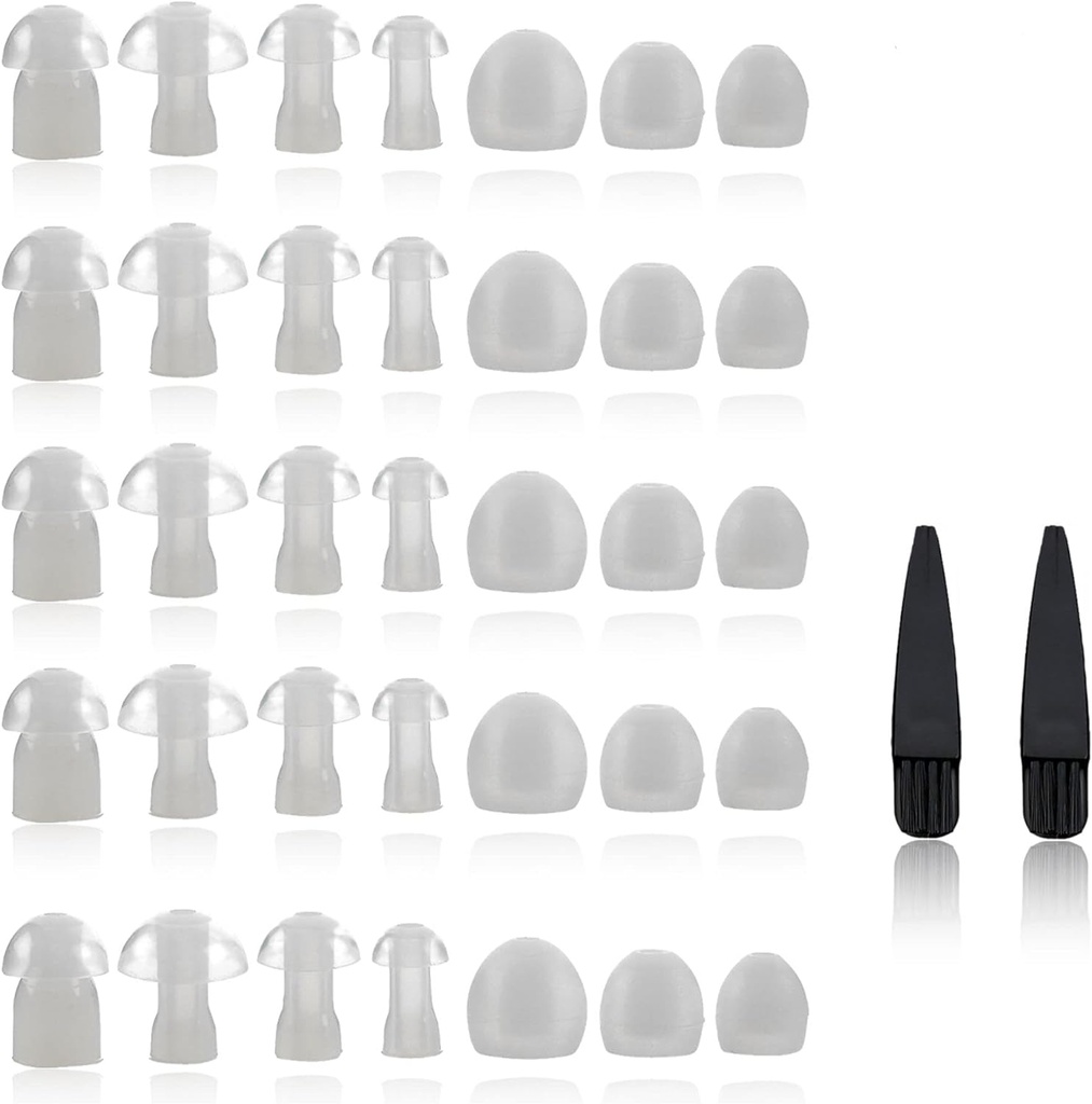 補聴器のドーム - 補聴器用のユニバーサルドーム - サイズ小型、中型、大型およびX大型イヤホンの交換とBTE補聴器の補聴器