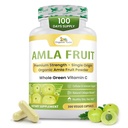 有機性Veda Amlaカプセル - 1500mg、300カプセル有機全果物Amlaパウダー - 免疫のための天然ビタミンC、皮膚発色、抗酸化剤 - ビーガン、非GMO、生ビタミンCサプリメント