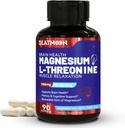 マグネシウムL-Threonine、高吸収マグネシウムの補足、脳の健康のための1900mgマグネシウムのThreeonine、記憶サポート、グルテンフリー、非GMO、90ビーガンカプセル