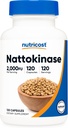 Nutricost Nattokinase 2,000FU、120カプセル - グルテンフリー、非GMO、ベジタリアンフレンドリー