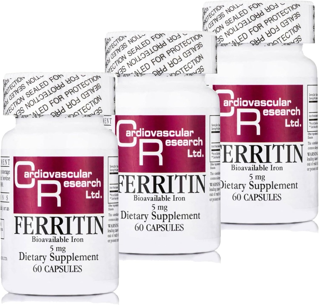 女性および人の5 mg 180のカプセルのための心臓血管の研究のフェライトンの鉄の補足 - 3本のびんの束