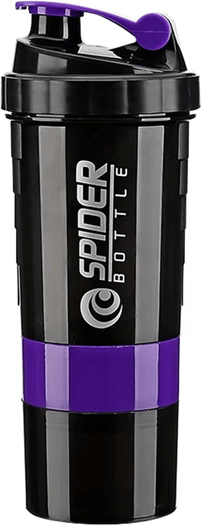 5 で 1 の蛋白質のシェーカーのびん-蛋白質のシェークのための専門のシリーズ シェーカーのびんおよびプレワークアウトの体育館のびん、粉の貯蔵、丸い皿、混合の球、貝のコップ(紫色)