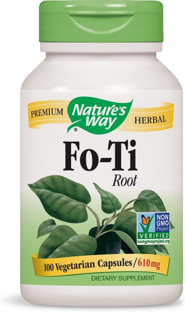 Nature's Way Fo-Ti Root 610 mg, 100 ベジタリアンカプセル, 2 のパック