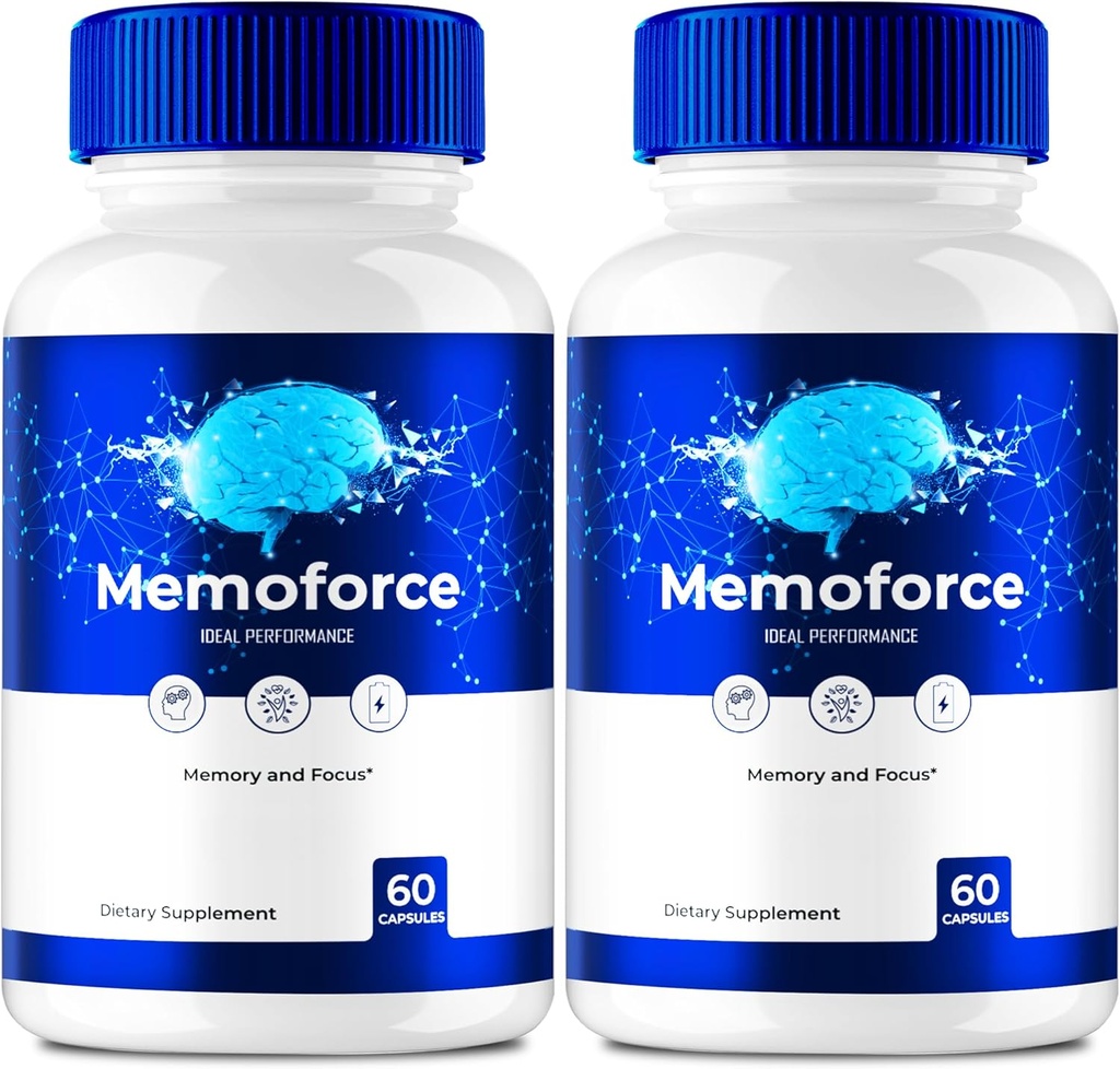 Memoforce Brain、Memoforce Pills、Memoforceのレビュー、Memoforce Supplement、Memoforce Capsules Advanced Formula for Memory & Focus - Max Strengt - Brain Health Support(2パック)